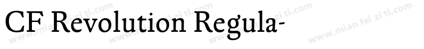 CF Revolution Regula字体转换